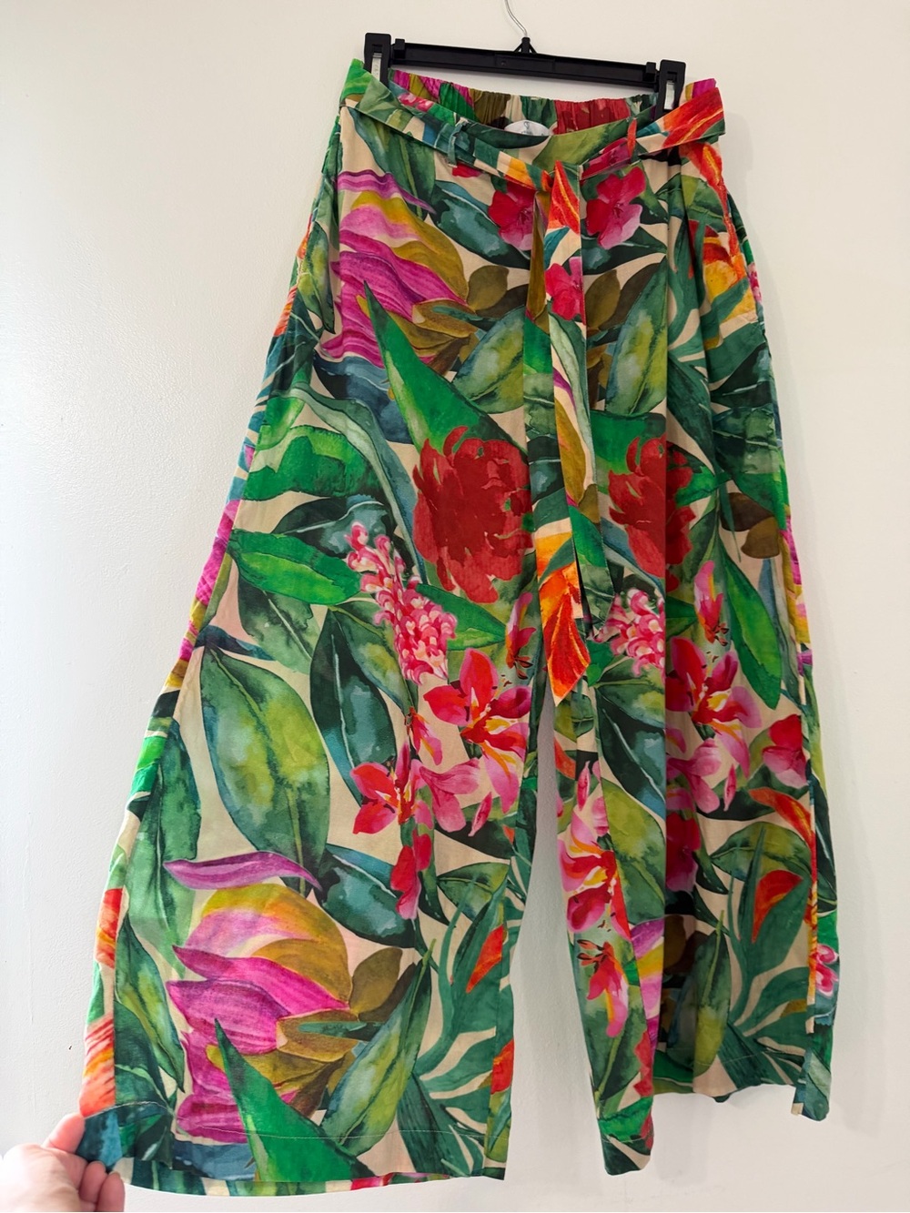 Tropical Garden Of Dreams Floral Vacation Palazzo Wide Boho Pants Primark Cares